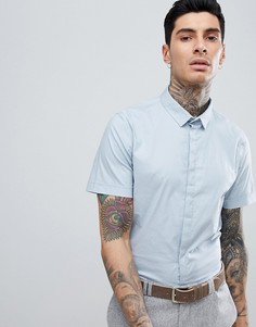 Эластичная рубашка с короткими рукавами Process Black - Синий