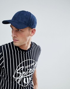 Темно-синяя бейсболка из искусственной замши Jack & Jones - Темно-синий