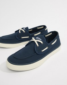 Темно-синие мокасины-кроссовки Sperry Topsider - Темно-синий