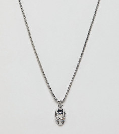 Серебристое ожерелье с серебристой подвеской DesignB эксклюзивно для ASOS - Серебряный