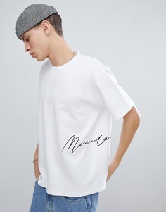 Белая оversize-футболка с логотипом Mennace - Белый