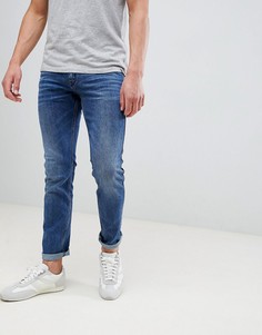 Выбеленные суперэластичные джинсы скинни HUGO 734 - Синий