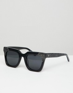 Черные квадратные солнцезащитные очки Vow London Riley - Черный