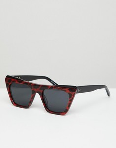 Красные квадратные солнцезащитные очки Vow London Dakota - Красный