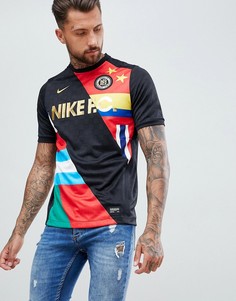 Черная футболка с принтом флага Nike FC 886872-012 - Черный