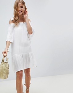 Белое пляжное платье с открытыми плечами MW by Matthew Williamson - Белый
