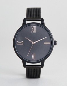 Черные часы с сетчатым браслетом ASOS DESIGN - Черный