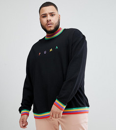 Черный свитшот из органического хлопка с логотипом Puma PLUS эксклюзивно для ASOS - Черный