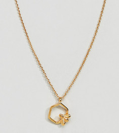 Позолоченное ожерелье с сотой и пчелой Bill Skinner - Золотой