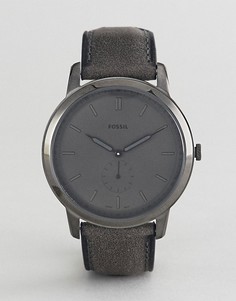Часы с кожаным ремешком Fossil FS5445 The Minimalist - Серый