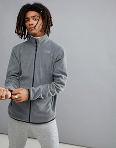 Серый флисовый топ на молнии The North Face 100 Glacier - Серый