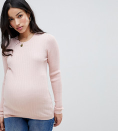 Тонкий джемпер в рубчик ASOS DESIGN Maternity - Розовый