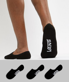 Набор из 3 пар черных невидимых носков Vans Classic 3 VXTTBLK - Черный