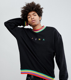 Черный свитшот из органического хлопка с маленьким логотипом Puma эксклюзивно для ASOS - Черный