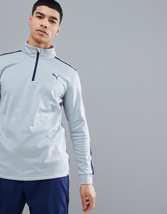 Серый флисовый топ с молнией Puma Golf 57454002 - Серый