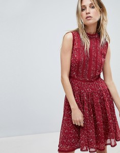 Платье мини с цветочным принтом AllSaints - Красный