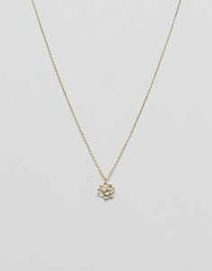 Ожерелье с подвеской в виде цветка лотоса Orelia - Золотой