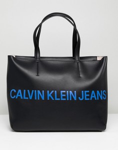 Сумка-тоут с логотипом Calvin Klein Jeans - Черный