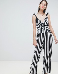 Комбинезон в полоску с бантиком River Island - Черный