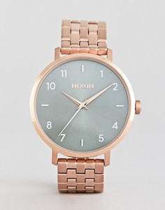 Наручные часы цвета розового золота Nixon A1090 Arrow - Золотой