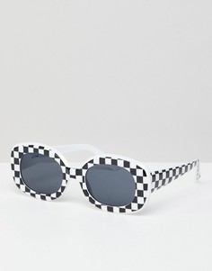 Квадратные солнцезащитные очки в клетку в стиле 90-х ASOS DESIGN - Черный
