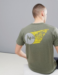 Зеленая футболка с логотипом на груди Marmot Marwing - Зеленый