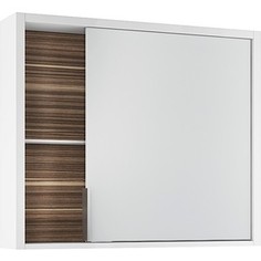 Зеркальный шкаф Edelform Белль 80, белый с макассар (2-762-44)