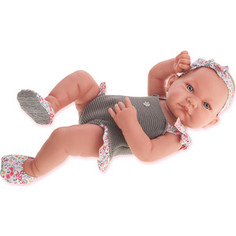 Кукла ANTONIO JUAN Младенец Ника в сером, 42 см (5008G)