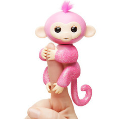 FINGERLINGS Интерактивная обезьянка РОЗА (розовая), 12 см (3764)