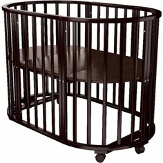 Кроватка трансформер Valle Patrisia 5 в 1 без маятника, венге, (VA6919)