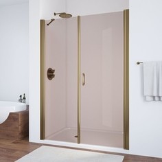 Душевая дверь в нишу Vegas Glass EP-F-2 0115 05 05 R правая, профиль бронза, стекло бронза