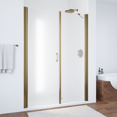 Душевая дверь в нишу Vegas Glass EP-F-2 0170 05 10 L левая, профиль бронза, стекло сатин