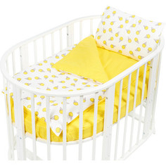 Комплект постельного белья Sweet Baby Yummy Giallo (Желтый) в круглую/овальную кровать, 4 пр.