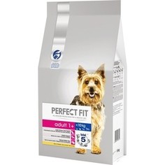 Сухой корм PERFECT FIT Adult 1+ Rich in Chicken с курицей для взрослых собак мелких и миниатюрных пород старше одного года 6кг (10166114)