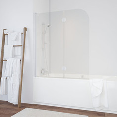 Душевая шторка на ванну Vegas Glass E2V 0120 01 01 L левая, профиль белый, стекло прозрачное