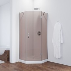 Душевой уголок Vegas Glass AFA-Pen 0100 08 05 R профиль глянцевый хром, стекло бронза