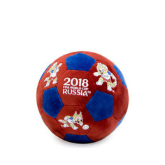 Плюшевый мяч FIFA 2018 с термопринтом 17 см красно-синий (Т11682)