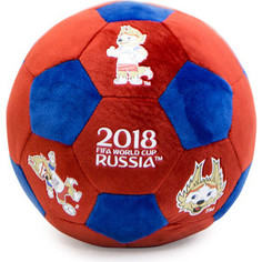 Плюшевый мяч FIFA 2018 с термопринтом 22 см красно-синий (Т11446)