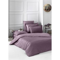 Комплект постельного белья Karna Евро, сатин, однотонный Loft грязно-розовый (2986/CHAR002)