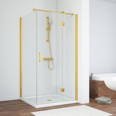 Душевой уголок Vegas Glass AFP-Fis 100*80 09 01 R правый, профиль золото, стекло прозрачное