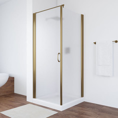 Душевой уголок Vegas Glass EP-Fis 80*120 05 10 L левый, профиль бронза стекло сатин