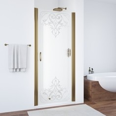 Душевая дверь в нишу Vegas Glass EP 0090 05 D1 профиль бронза, стекло ARTDECO D1