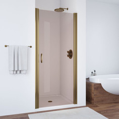 Душевая дверь в нишу Vegas Glass EP 070 05 02 профиль бронза, стекло шиншилла