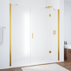 Душевая дверь в нишу Vegas Glass AFP-F 170 09 10 R правая, профиль золото, стекло сатин