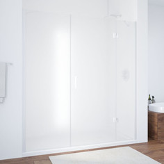 Душевая дверь в нишу Vegas Glass AFP-F 140 01 10 R правая, профиль белый, стекло сатин