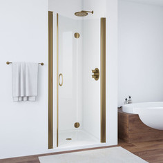 Душевая дверь в нишу Vegas Glass GPS 0090 05 01 профиль бронза, стекло прозрачное