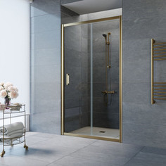 Душевая дверь в нишу Vegas Glass ZP 0135 05 01 профиль бронза, стекло прозрачное