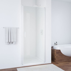 Душевая дверь в нишу Vegas Glass EP 065 01 01 профиль белый, стекло прозрачное