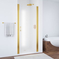 Душевая дверь в нишу Vegas Glass EP 085 09 10 профиль золото, стекло сатин