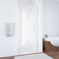 Душевая дверь в нишу Vegas Glass EP 0070 01 D1 профиль белый, стекло ARTDECO D1